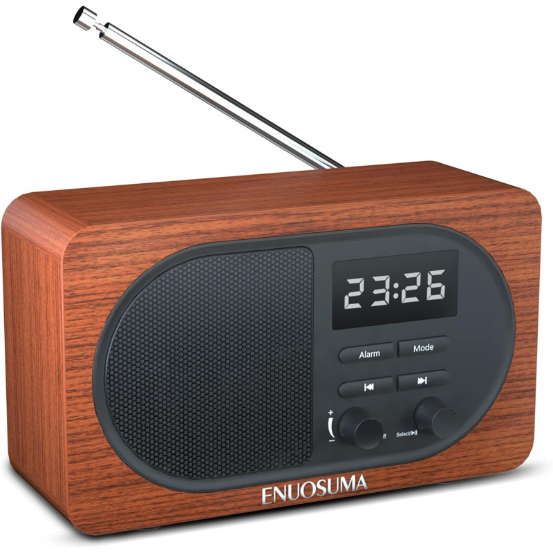 ENUOSUMA Retro Radio Głośnik Bluetooth z radiem FM