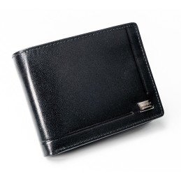 Kompaktowy czarny portfel...